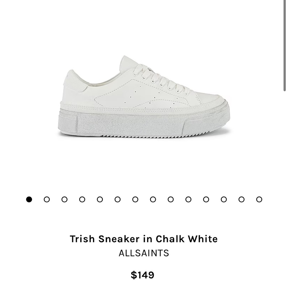 ALLSAINTS Revolve Trish Sneaker in Chalk White
